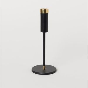 2 H&M Home Black and Gold Candlestick Holders